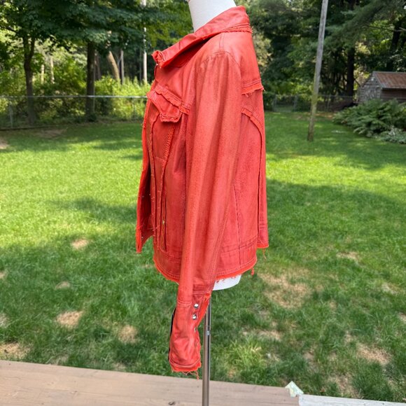 Overland Coraline Washed Lambskin Leather Jacket Large NWT - Picture 8 of 12